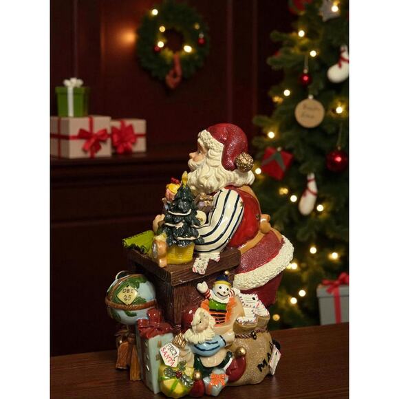 Fitz and Floyd Toyland Santa Musical Figurine in Original Box - Picture 5 of 11